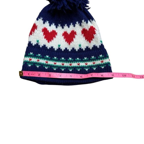 MCM Vintage Marceau Sports Knot Wool Pom Pom Beanie Skip Cap Women’s OS Blue - Picture 5 of 5